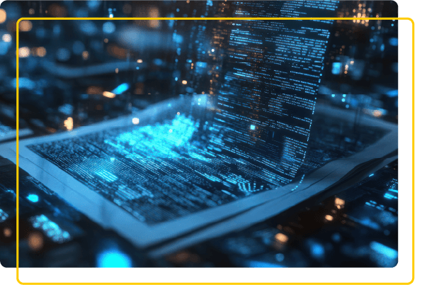 Artificial Intelligence in Document Analysis, the role of artificial intelligence in document analysis with an image portraying machine learning algorithms extracting data from unstructured documents