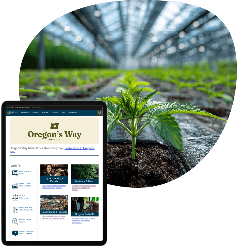 greenhouse of plants with ipad device screen over stone picture