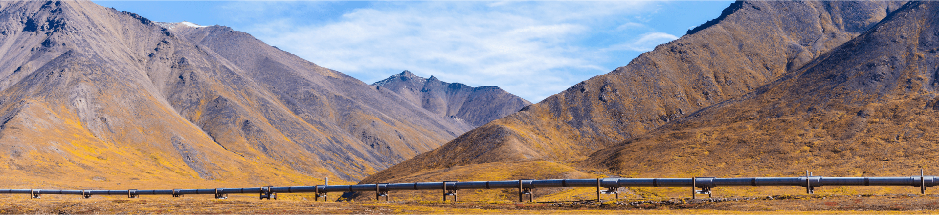 TAPS pipeline across autumn Alaskan landscape