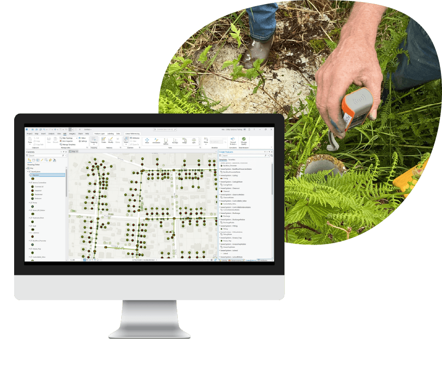 An example of Esri's Sewer Utility Network foundation solution