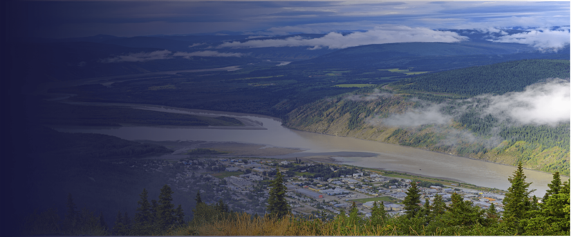 Yukon river in a gradient
